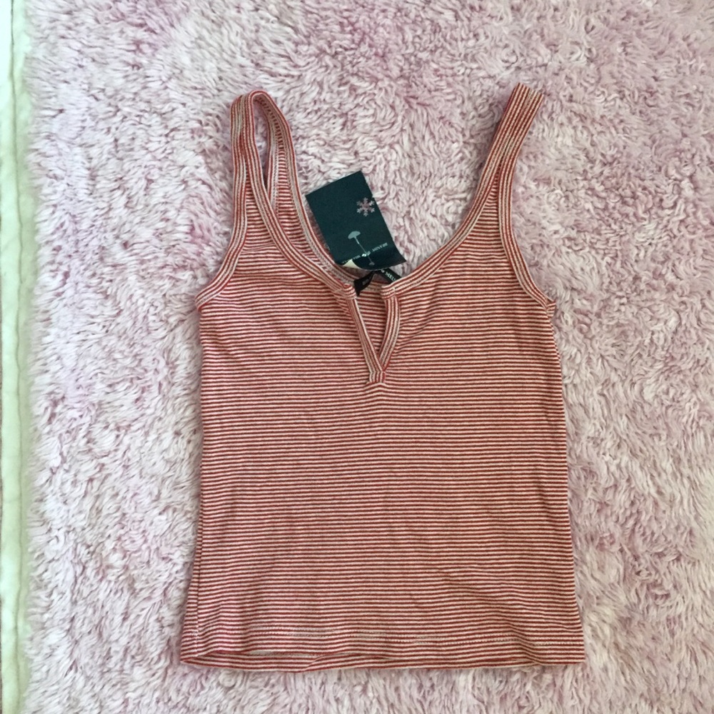 Red striped tank